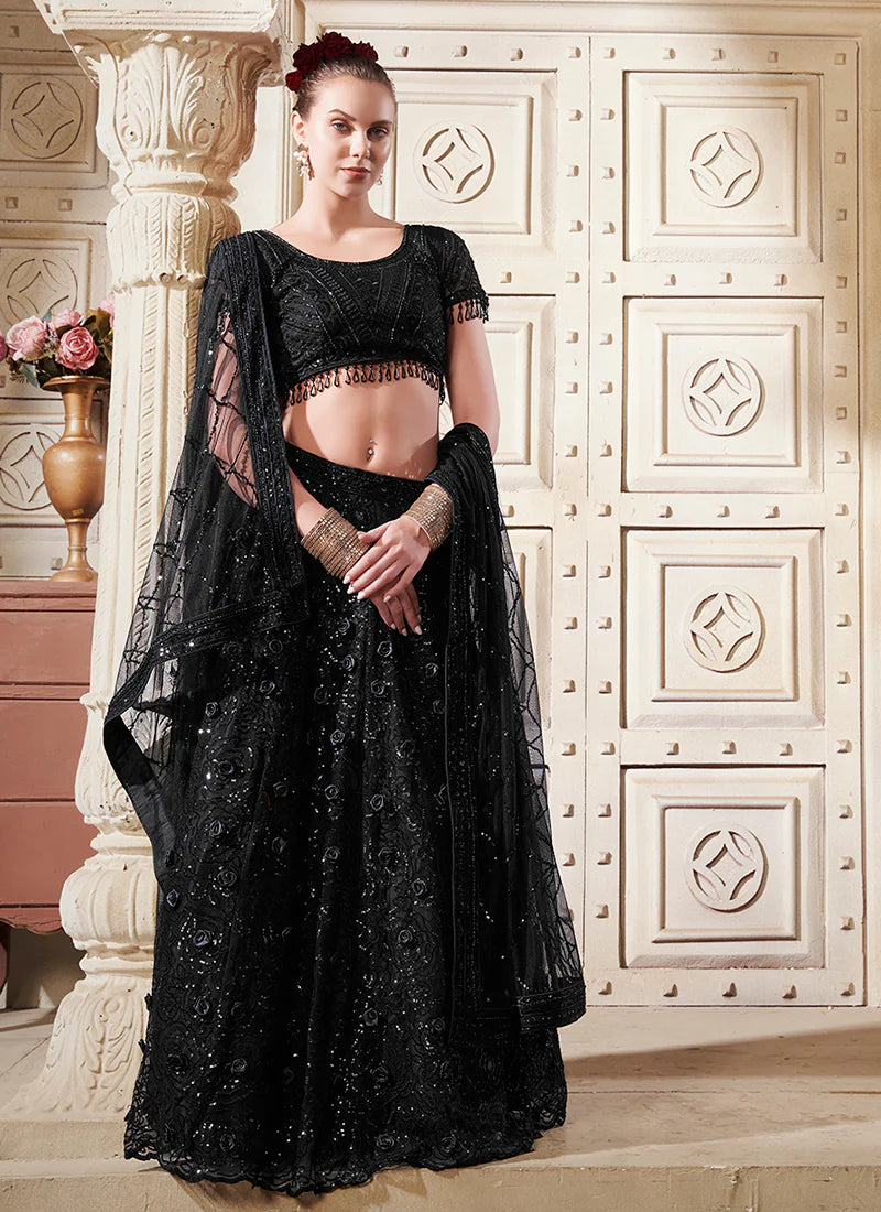 Black Lehenga Choli  for Weddings