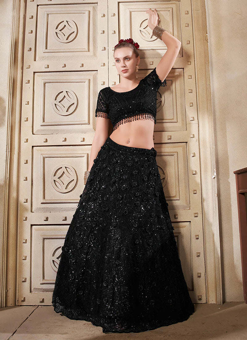 Black Lehenga Choli  for Weddings