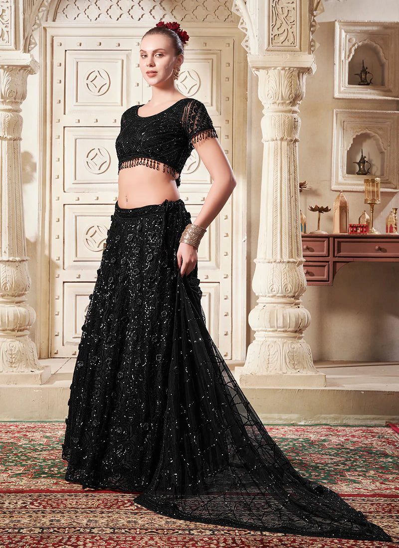 Black Lehenga Choli  for Weddings