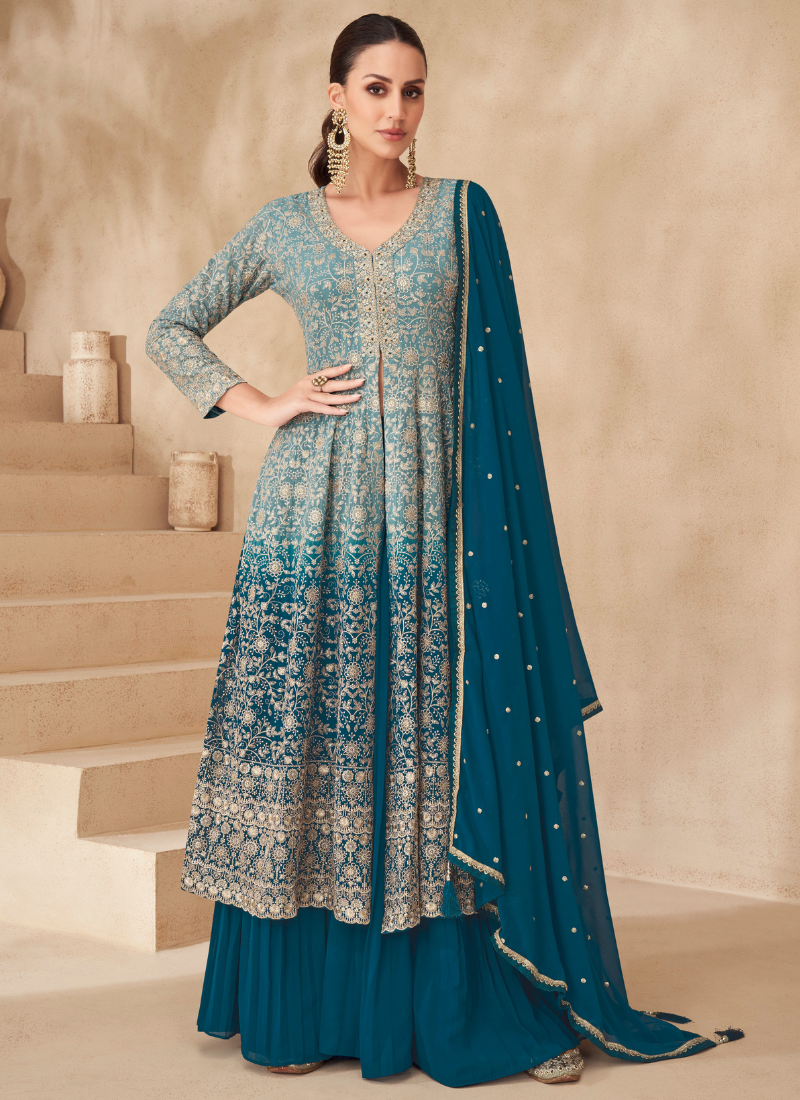 Buy Designer Georgette Sharara Suit