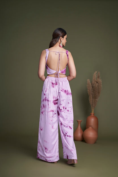 Purple Silk Traditional Indian Ethnic Koti Style Palazzo Collection