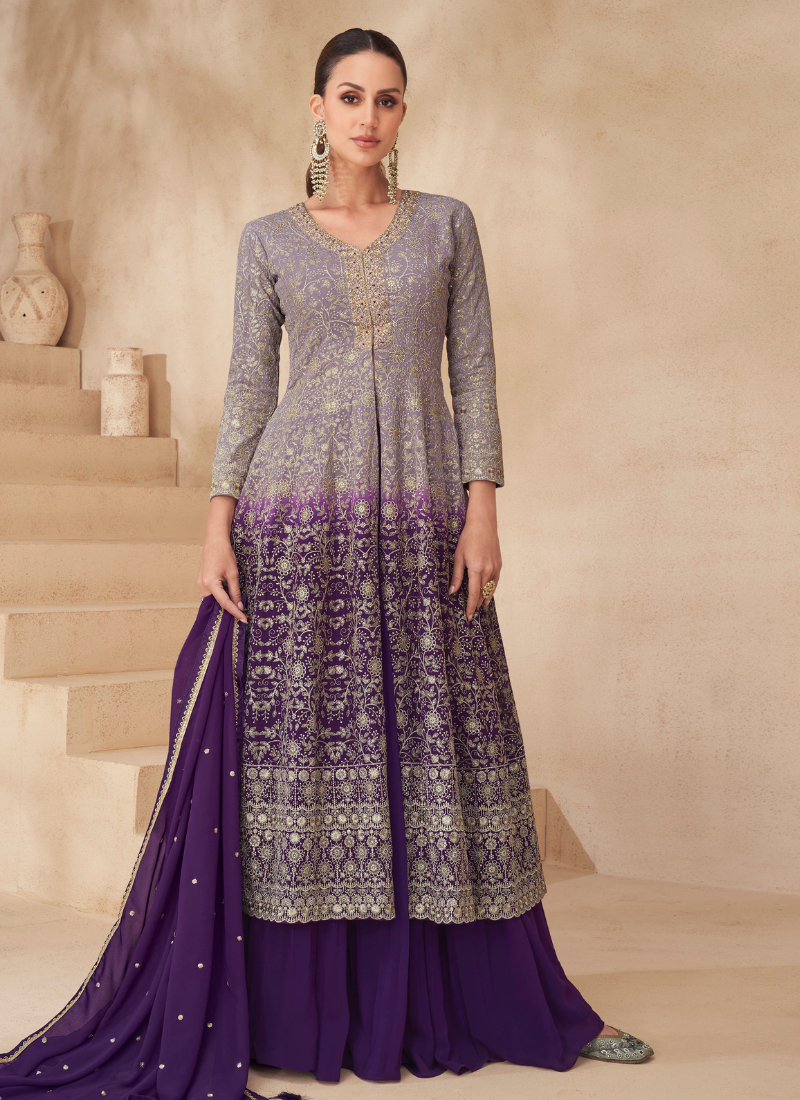 Buy Designer Georgette Sharara Suits