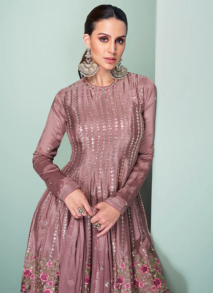 Designer pink gharara suit