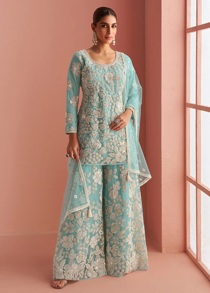 buy sea green sharara