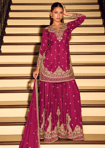 magenta sharara suit online