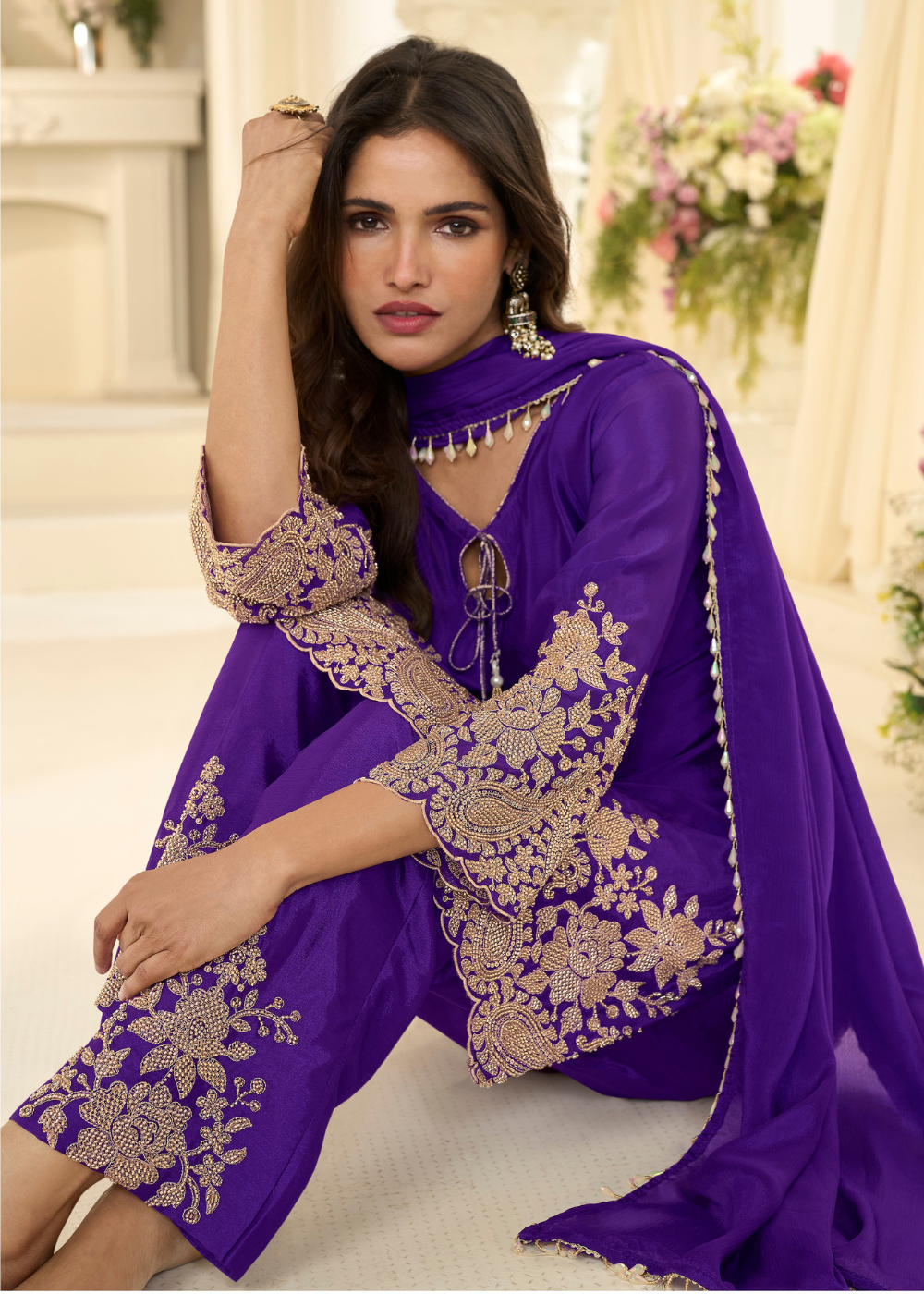chinnon silk festive outfit