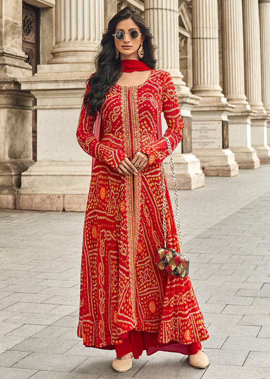 buy red palazzo suit