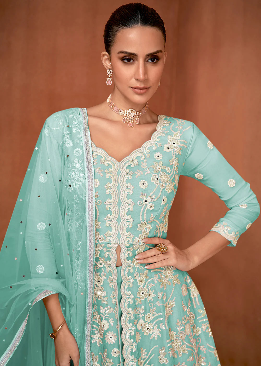 georgette party wear suit