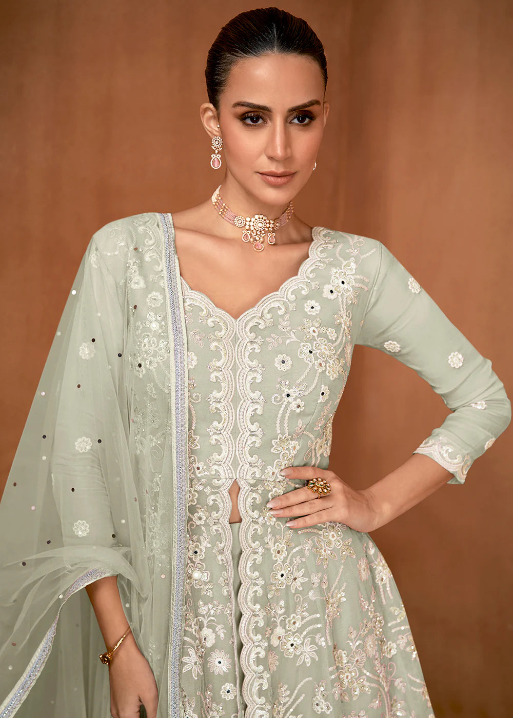 georgette party wear suit