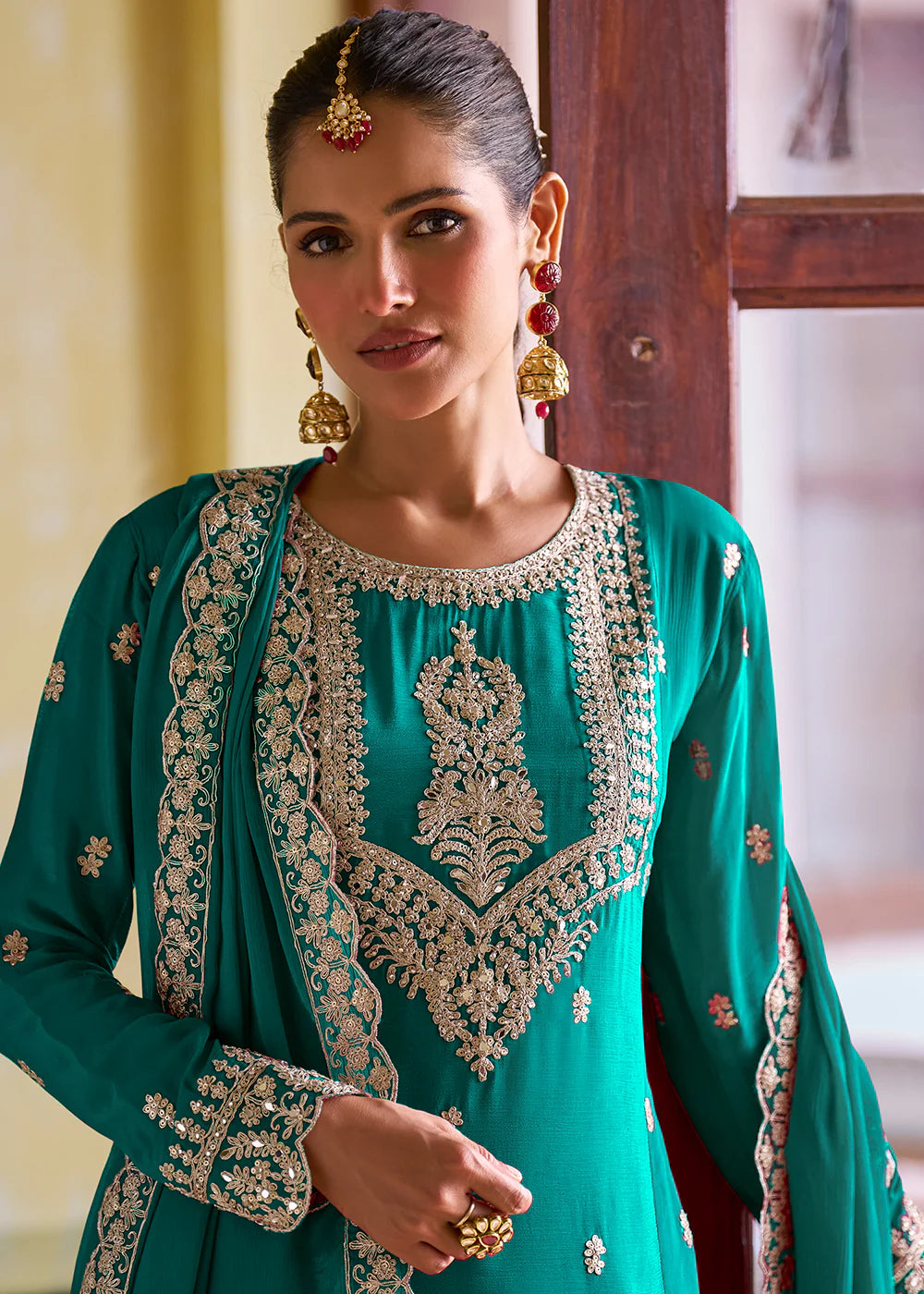 Shop Indian Wedding Green Suit