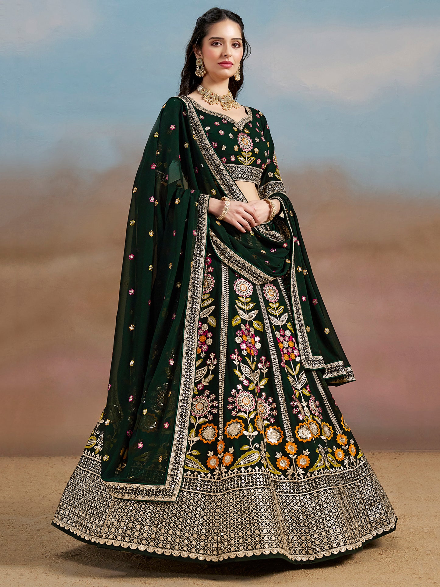 new trendy party wear lehenga
