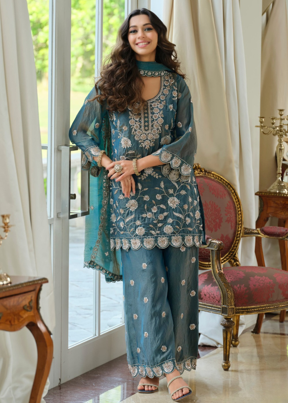 buy ready to wear indian dress blue usa