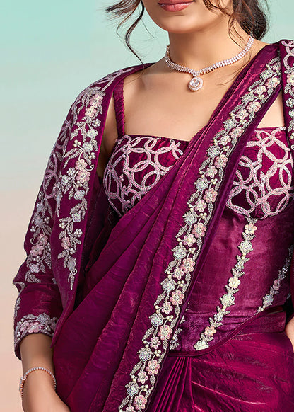 wedding guest indian saree maroon canada