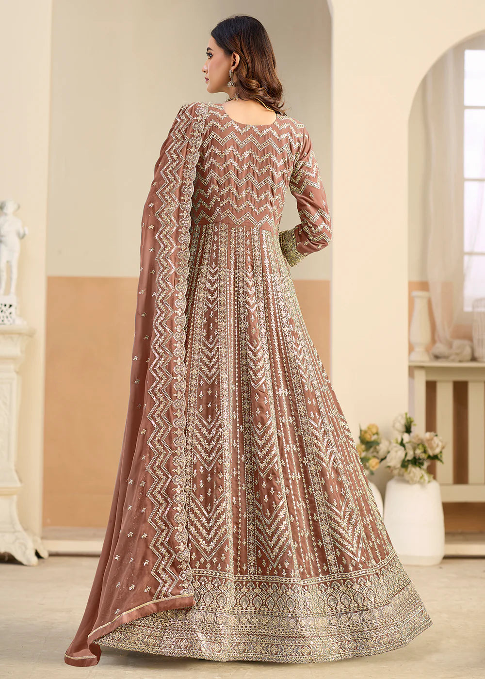 brown anarkali canada shopping