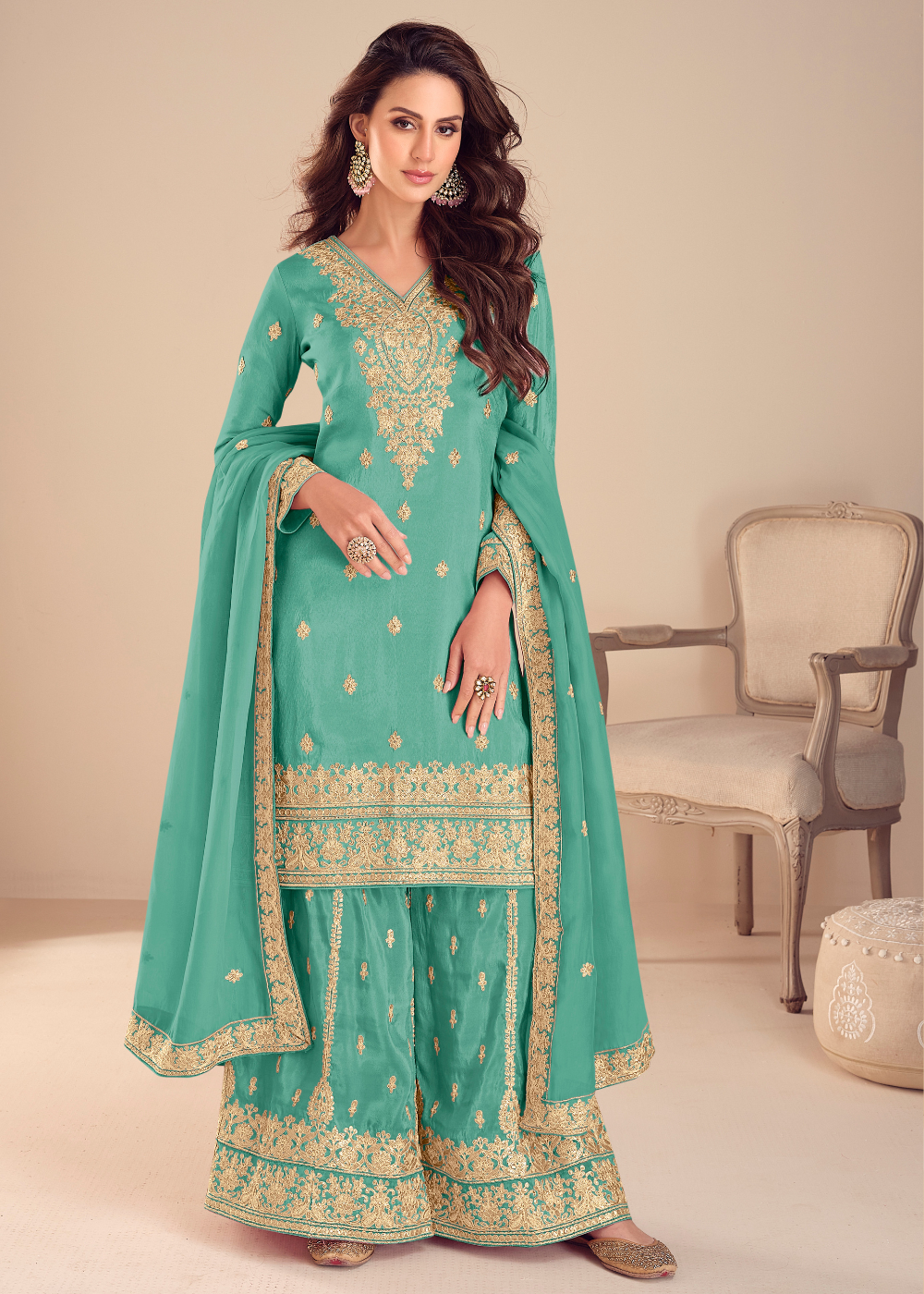shop aqua green indian wedding outfit canada