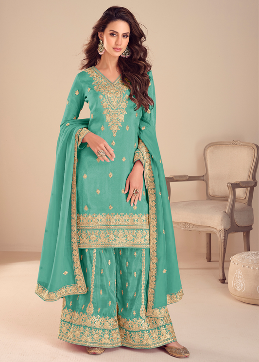 shop aqua green indian wedding outfit canada