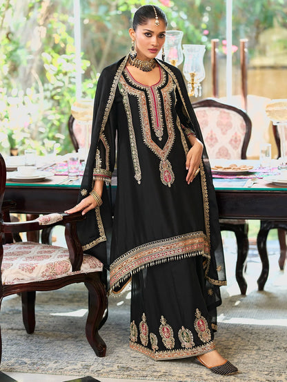 shop black party wear palazzo suit canada