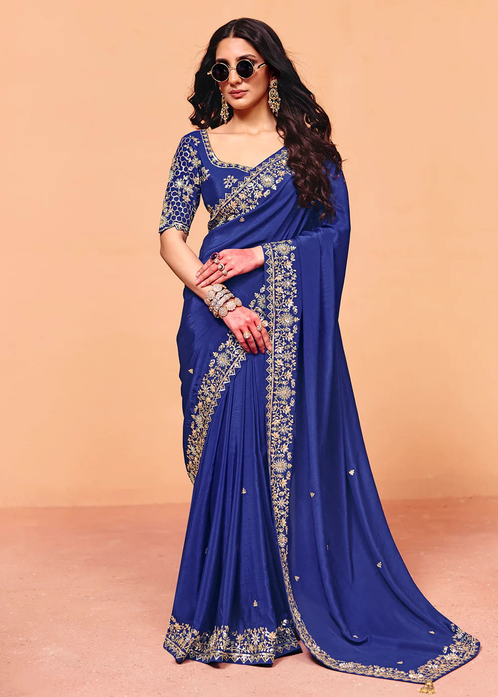shop embroidered saree wedding uk