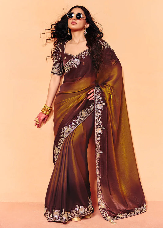 shop embroidered saree wedding uk