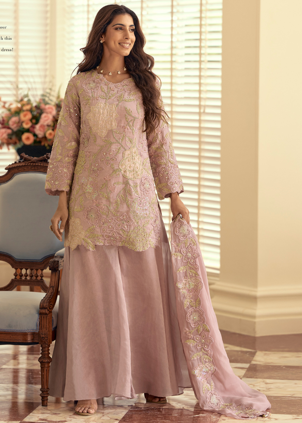 shop dusty pink palazzo