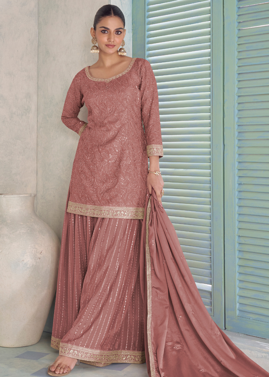 shop dusty rose indian wedding palazzo suit canada