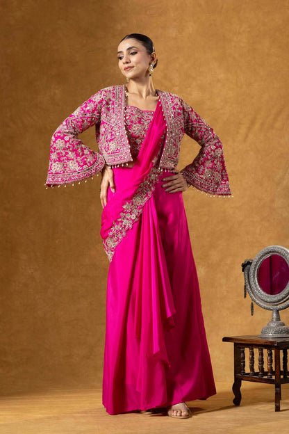 indo western jacket saree canada shopping