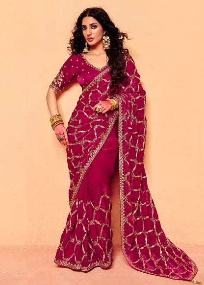 shop embroidered saree wedding uk