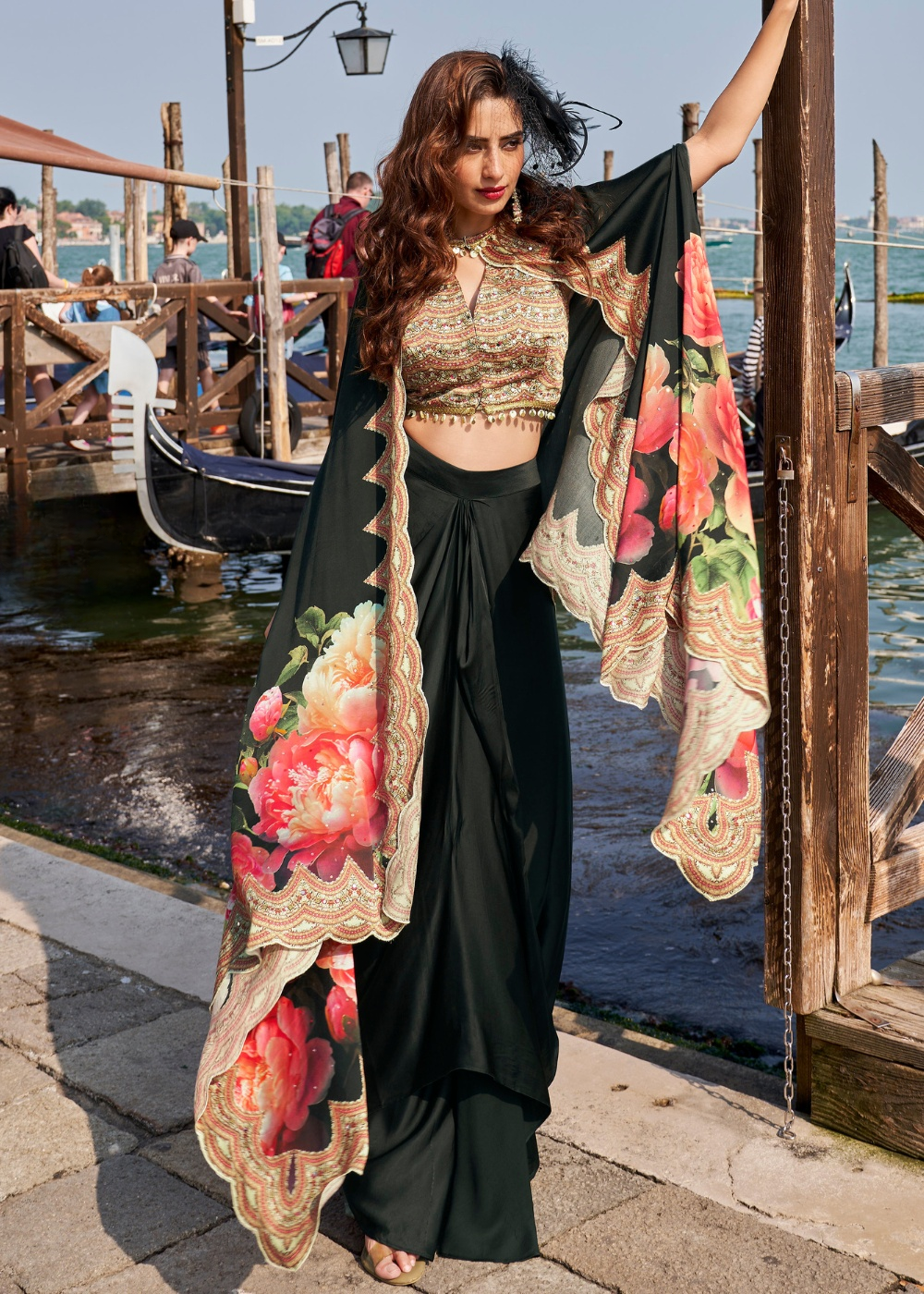 shop draped skirt set