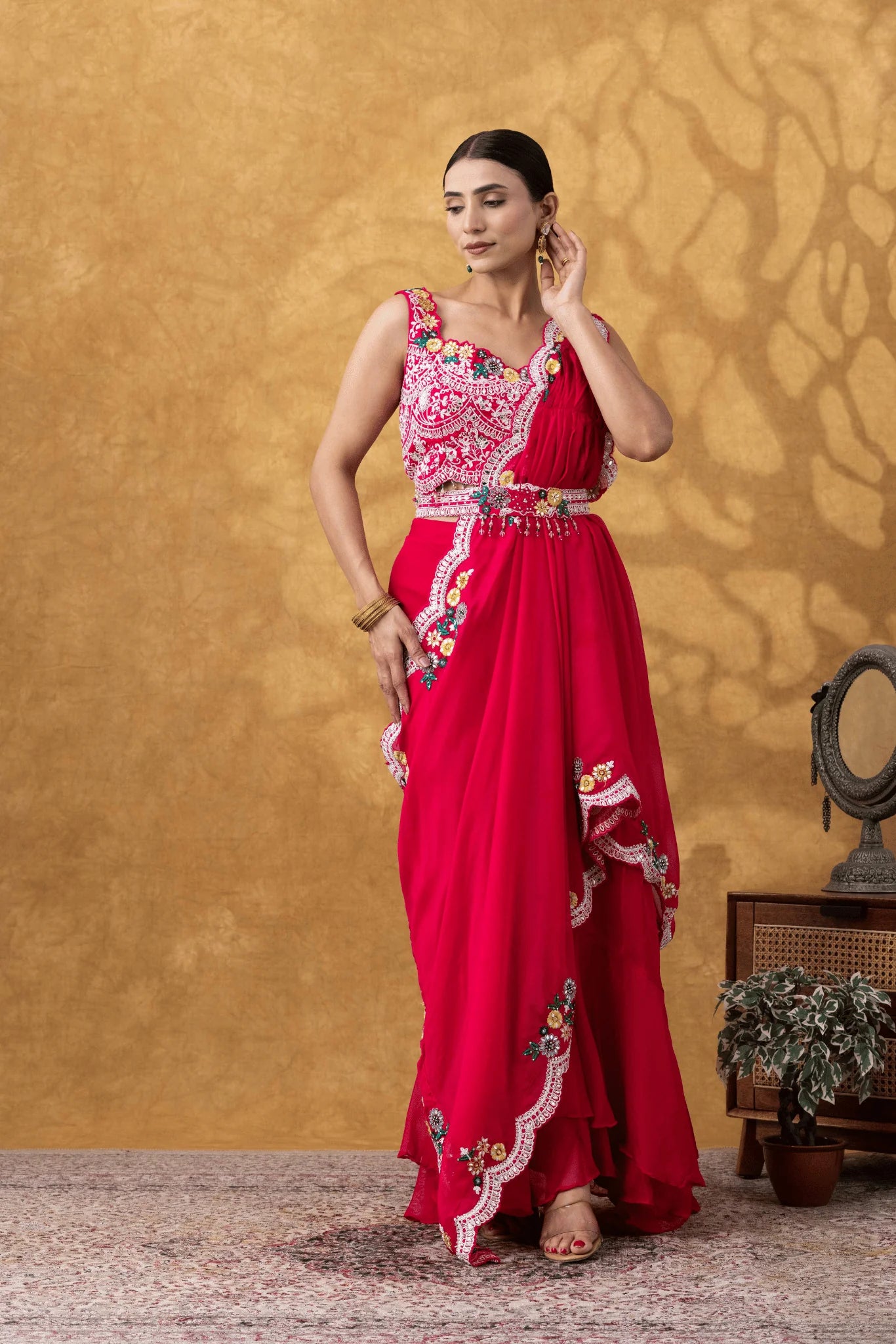 shop designer georgette saree online