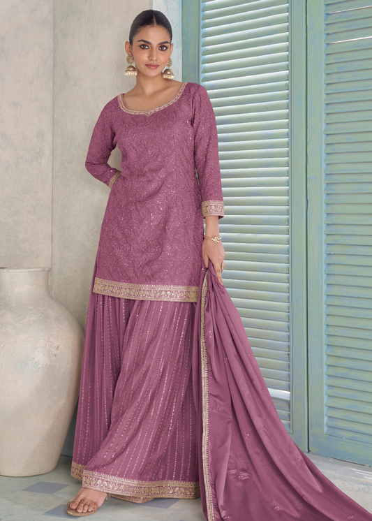 shop mauve purple indian wedding palazzo suit canada