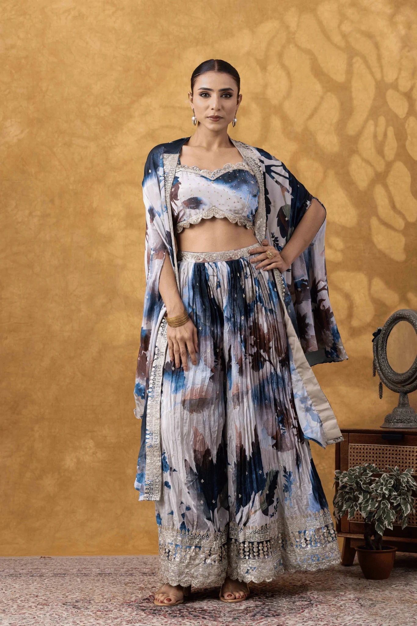 shop designer print sharara set uk indian wedding wear