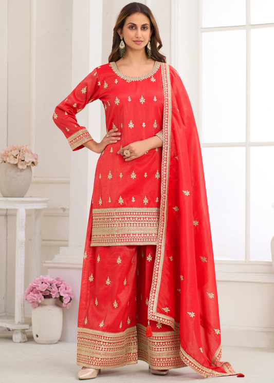 simar silk palazzo suit wedding