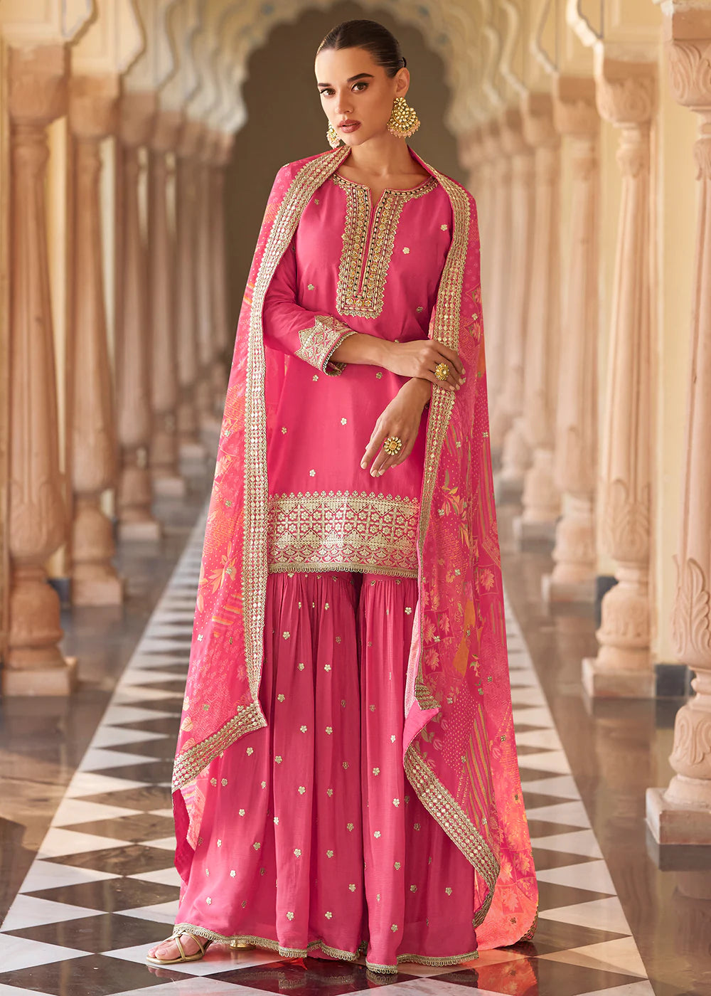 shop pink gharara outfit