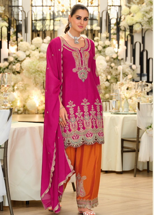 shop pink orange suit