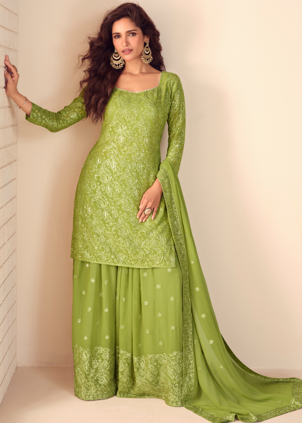 shop georgette palazzo suit for wedding