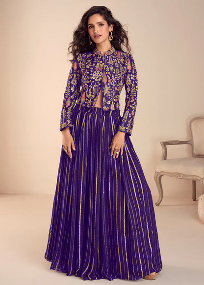 shop purple lehenga uk canada