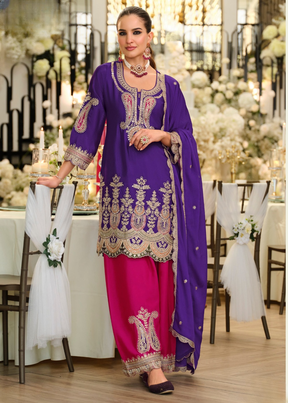 shop purple pink suit