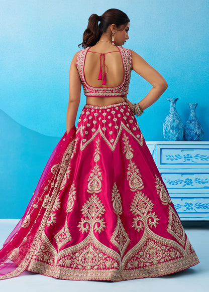 rani pink bridal lehenga outfit
