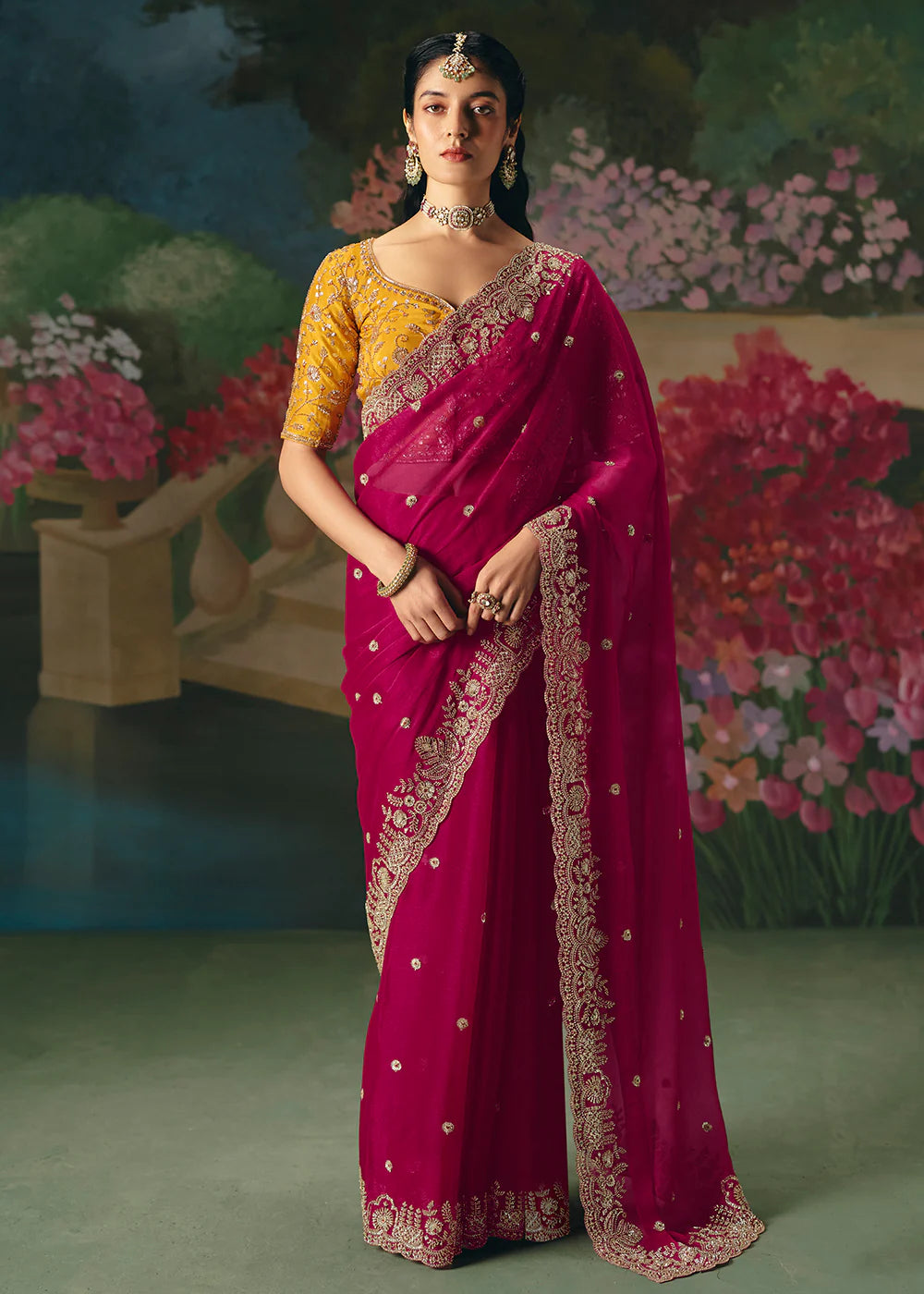 shop rani pink saree indian wedding outfit