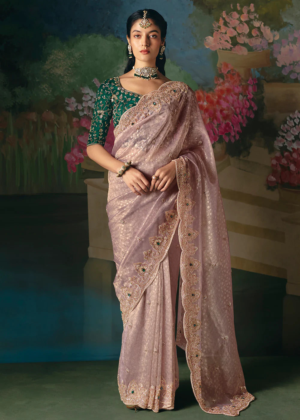 shop rose pink saree indian wedding outfit