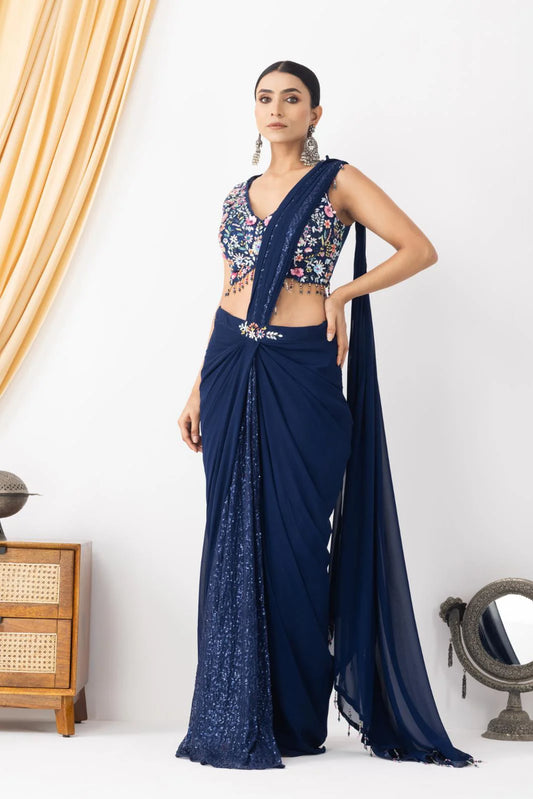 shop designer blue saree bridesmaid outfit uk
