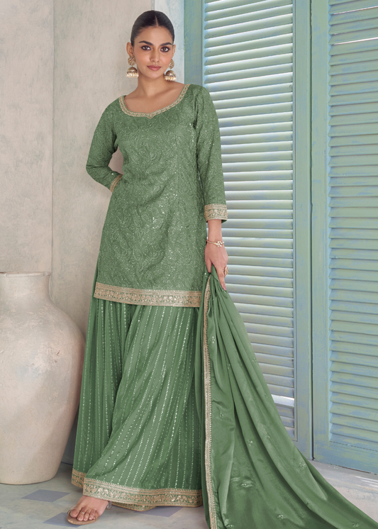 shop sage green indian wedding palazzo suit canada