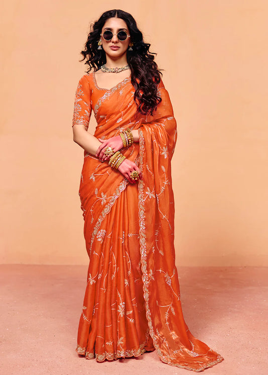 shop embroidered saree wedding uk