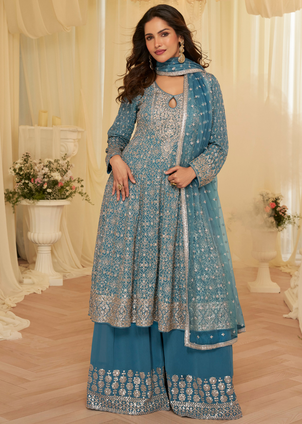 shop teal blue suit