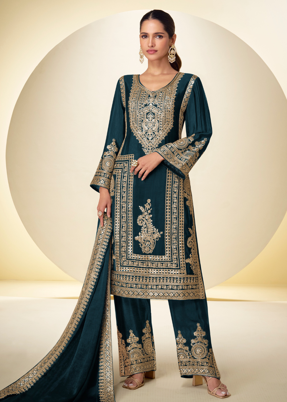 embroidered pant style suit usa