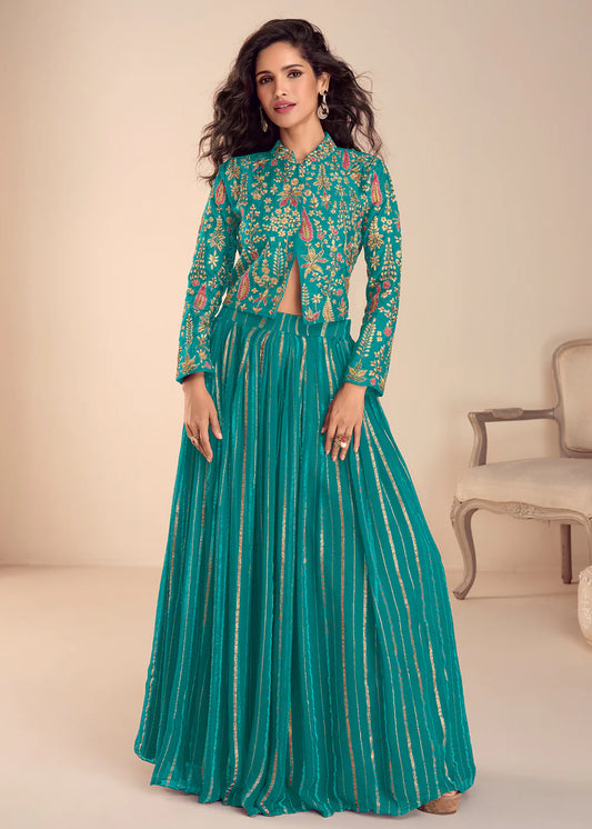 shop turquoise lehenga uk canada