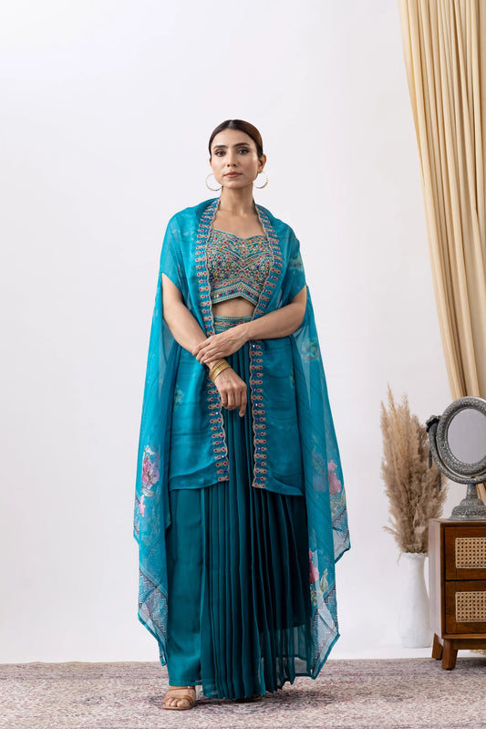 shop designer cape skirt set uk indian wedding wear