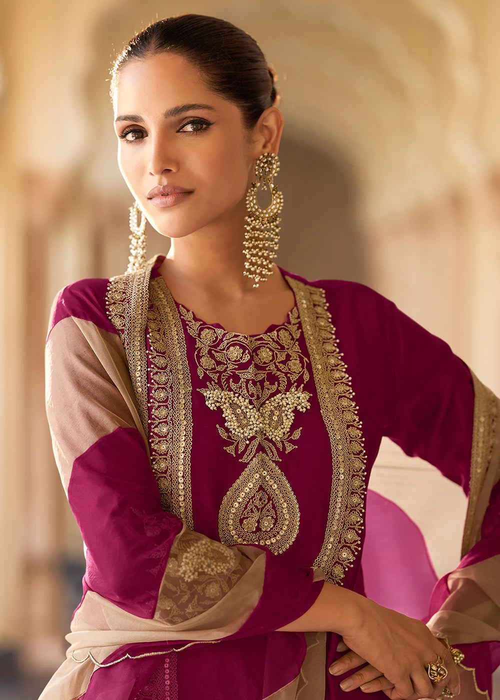 shop magenta gharara usa