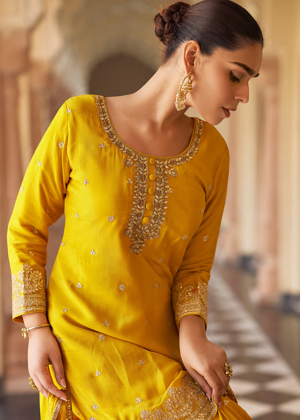 shop yellow gharara usa