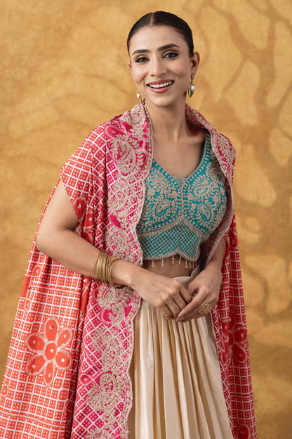 indian wedding outfit aqua coral usa